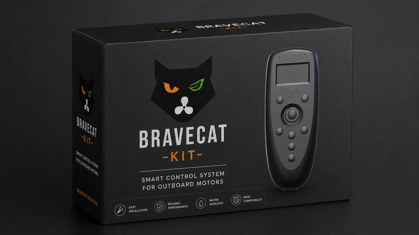 BraveCat KIT — pudełko i pilot zdalnego sterowania