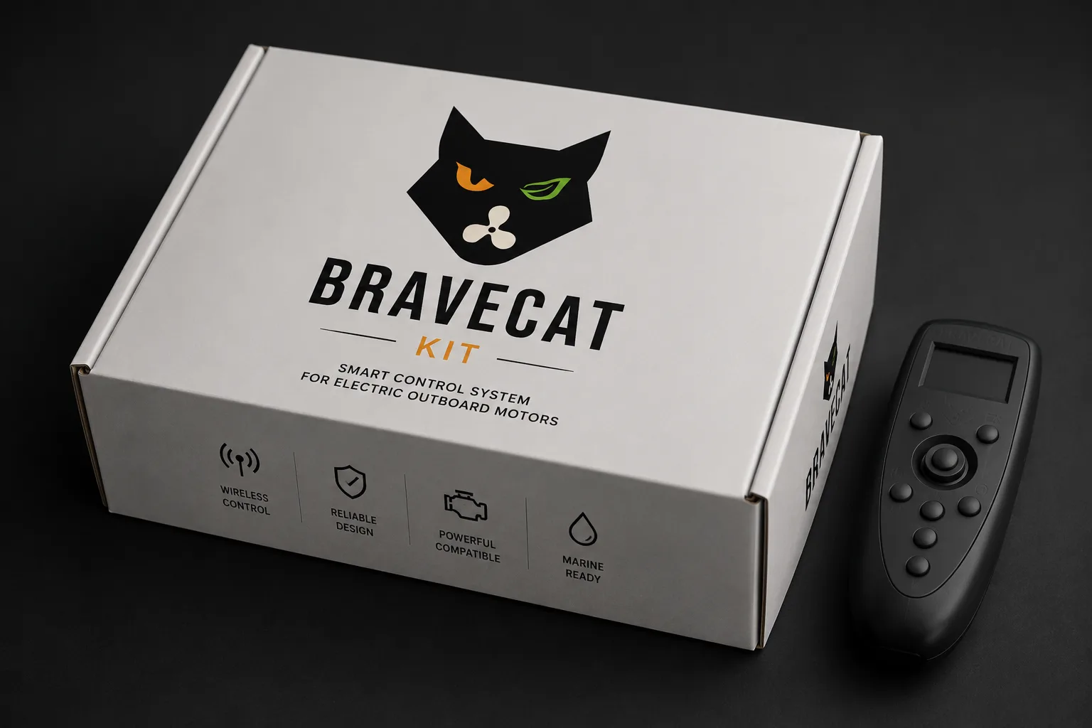 BraveCat KIT — pudełko i pilot zdalnego sterowania